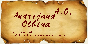 Andrijana Olbina vizit kartica